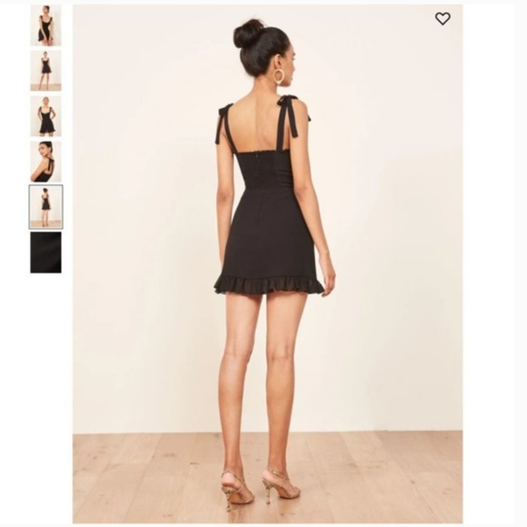 Reformation Christine Mini Dress - Black - Picture 2 of 9